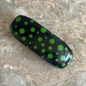 Black and Green Polka Dot Glasses Case Gothic scene emo y2k